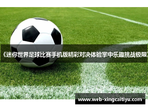 《迷你世界足球比赛手机版精彩对决体验掌中乐趣挑战极限》